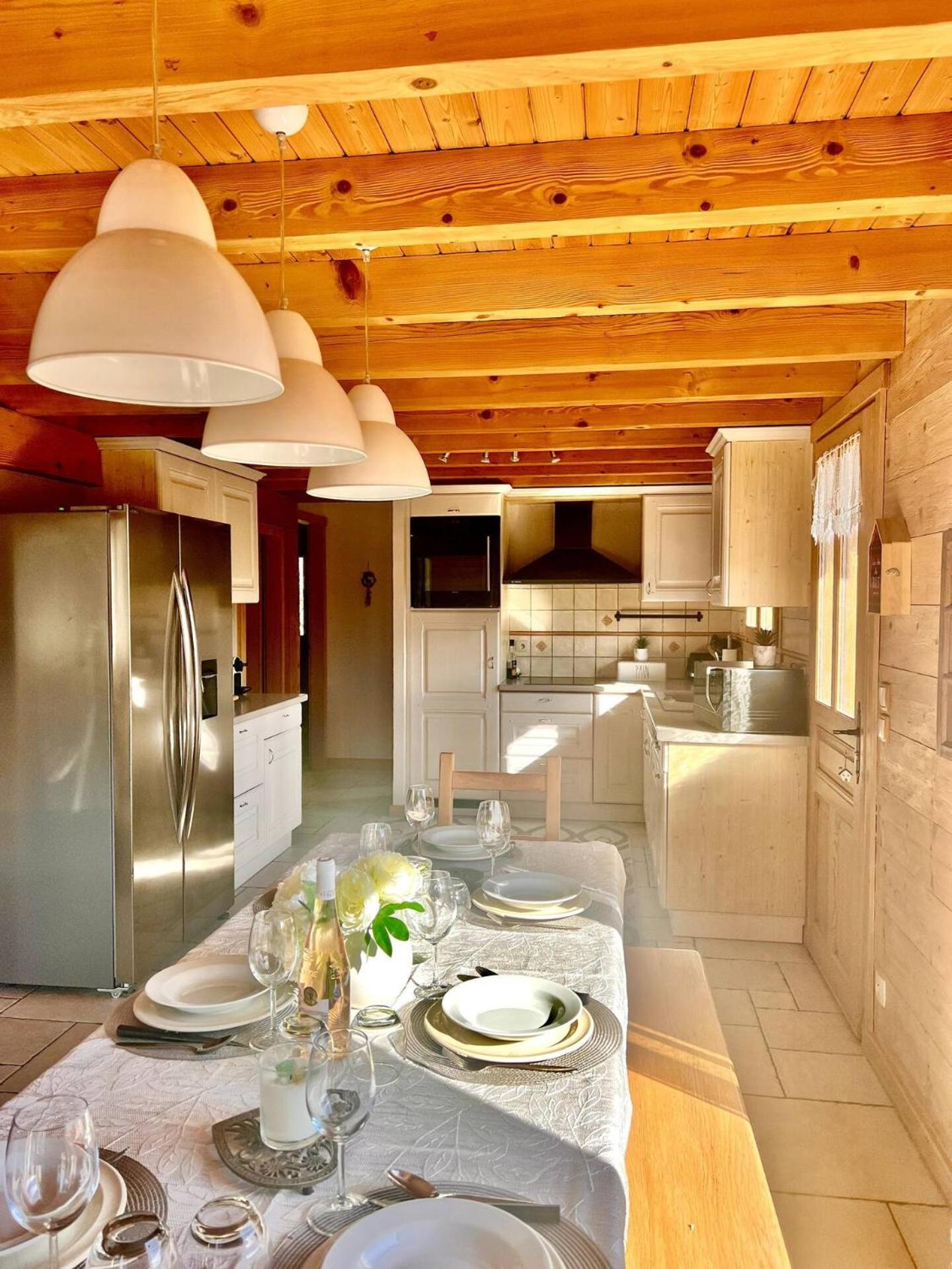 Charming Family Chalet For 8 People, With Private Hot Tub Les Clefs Exterior foto